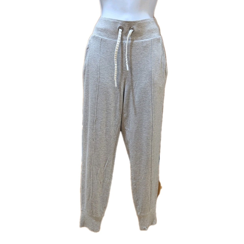 Athleta Gray Women's Size S Drawstring Stretch Band Cuffed‎ Hem Joggers - Picture 2 of 12